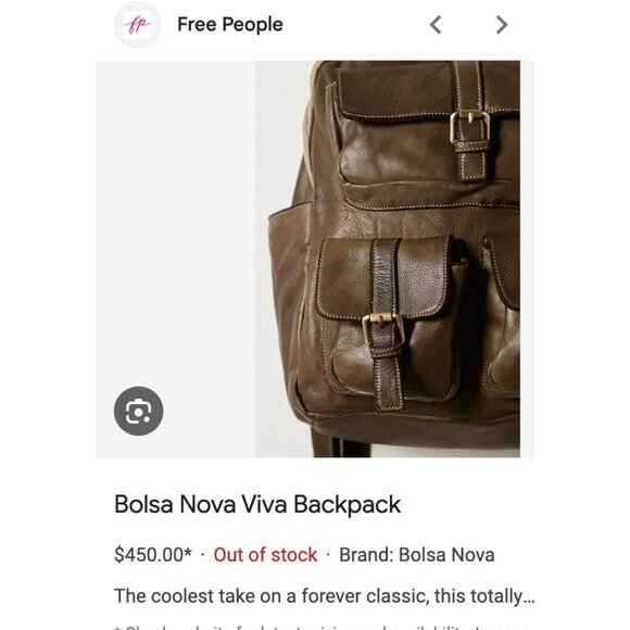 Free People Bolsa Nova Viva Backpack - Green Studded Leather - Campomaggi